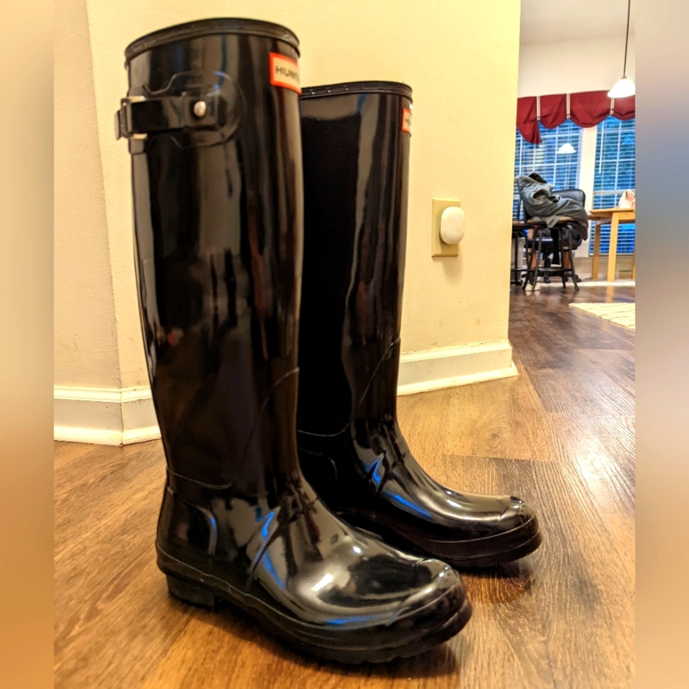 Hunter Tall Black Gloss Rain Boot